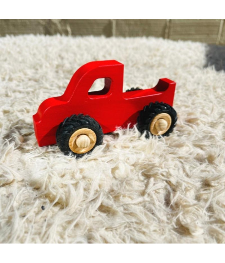 camion - bois - henry - rouge - fraise et bois - made in France - jouets - enfant - bebe