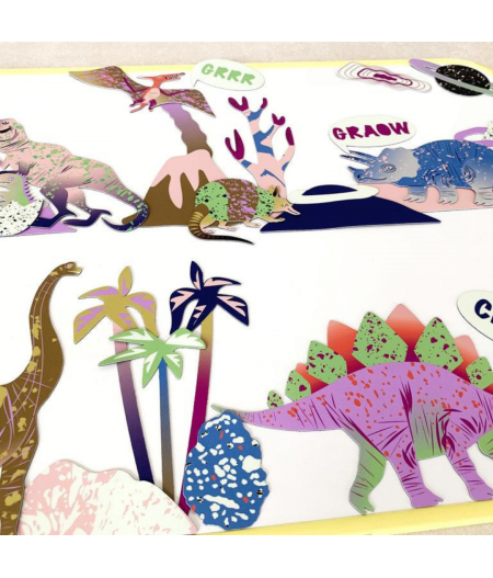 Magnets Dinosaures et plantes pour les enfants - Ma cabane à reves
