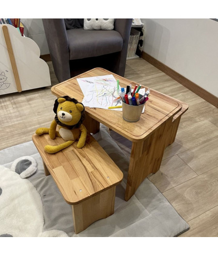 Table en bois pour enfant - Fraise et bois