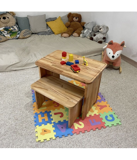 Table pour enfant - Fraise et bois