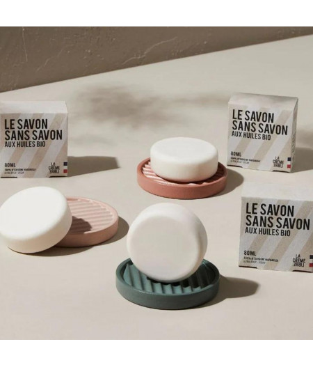 Porte Savon en béton - Accessoire salle de bain design La Crème Libre