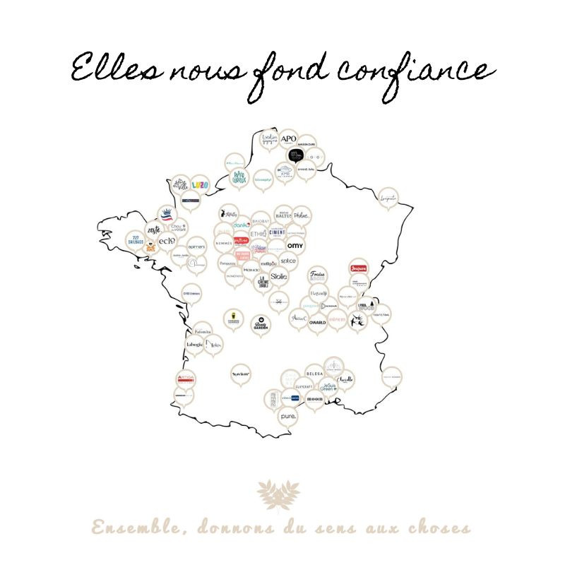 Brandmap des nos marques françaises partenaires - ETHIQ