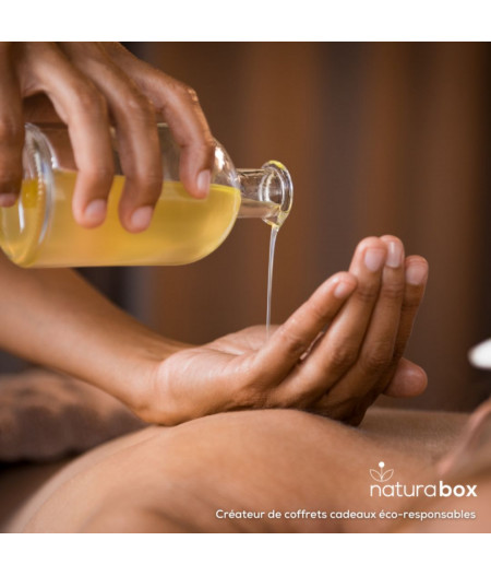 Coffret bien-être avec de l'huile de massage bio - Naturabox