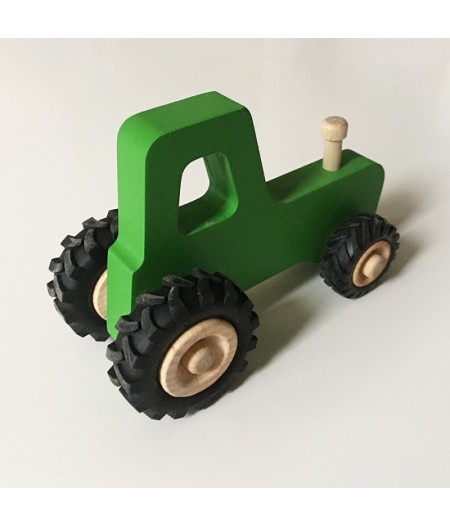 Jouet en bois 3 ans tracteur vert