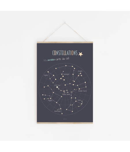 Affiche décorative Constellations - Ma Petite Carte du Ciel