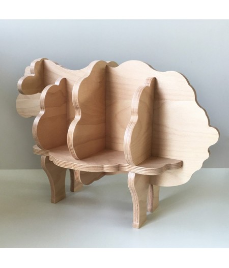 Augustin le Mouton Bibliothèque en bois pour enfant