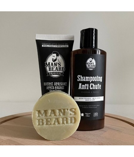 Shampoing Solide pour Homme, shampoing antichute, après-rasage