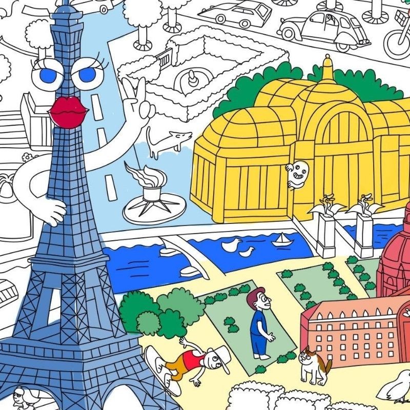 Poster à colorier - Paris