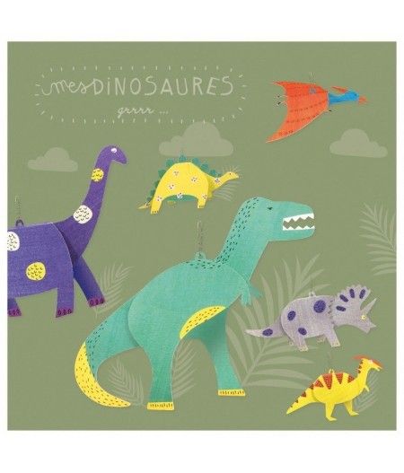 Kit créatif "Mes Dinosaures" à assembler - Pirouette cacahouete