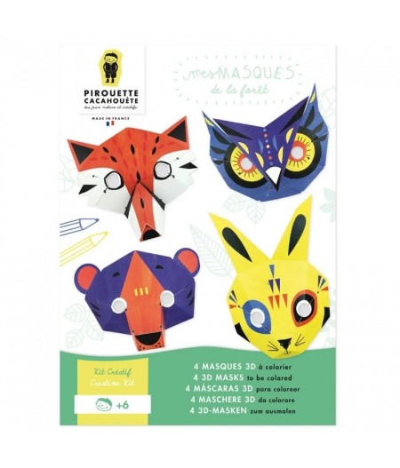 Kit créatif "Mes Masques de la Forêt" - Pirouette cacahouete