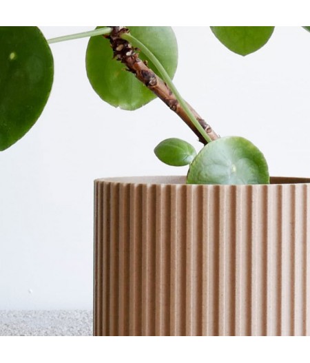 Jardinière pour plante grasse Stockholm naturel en bois recyclé et bioplastique - Minimum design