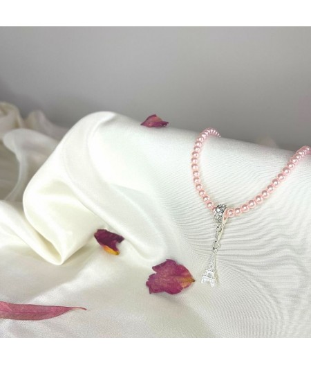 Collier de perles rose