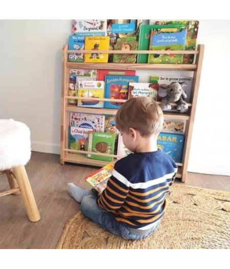 Bibliothèque Montessori en bois pour enfant Madeleine enfant